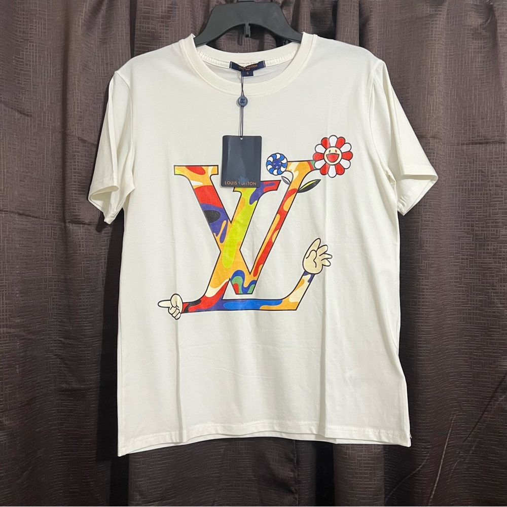 Cotton white/colorful T-shirt